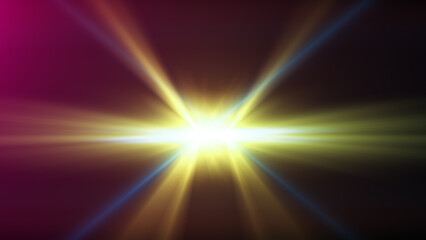The star burst with brilliance, glow bright star, glowing light burst on a black background	