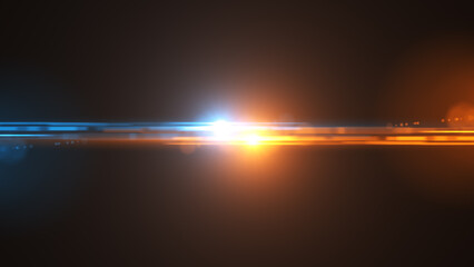 background with lights .stylized blue orange glow lighting background	
