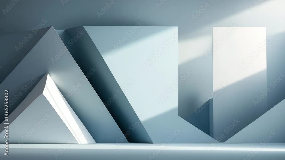 Aufkleber original widescreen background image featuring a minimalistic design with geometric shapes of light 