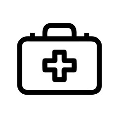 First aid kit medical healthcare emergency box hospital doctor health safety equipment case icon symbol