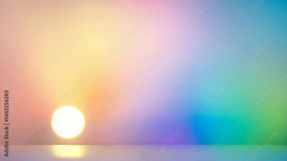 Poster background featuring soft light and blurry colorful gradient pattern for a blank digital screen or w