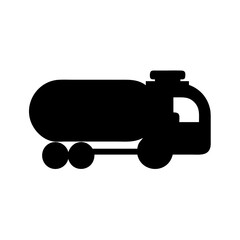 Silhouette of a fuel tanker truck vector illustration transport vehicle delivery logistics design