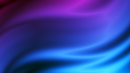 Neon blur glow. Color light overlay. Disco illumination. Defocused blue pink texture on dark abstract empty space background.	