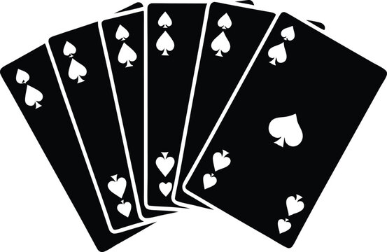 recommend clip art: playing cards silhouette vector illustration, playing cards black symbol, playing cards clipart