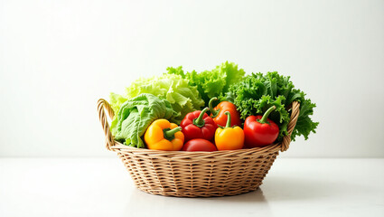 Fresh vegetables in a basket