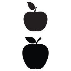 apple silhouette vector