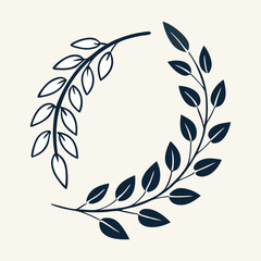 set-of-laurel-wreath-illustration-vectors-miinimal