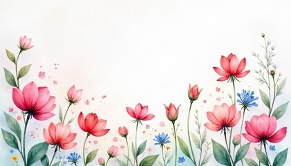 Delicate watercolor forget-me-nots, subtly layered, pastel shades, small, wallpaper