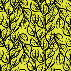 Elegant trendy vector ditsy floral seamless pattern design of beautiful abstract flowers and leaves. Foliage repeat texture background. Suitable for wallpaper, surface printing and textile