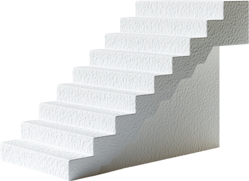 Abstract White Steps of Progress