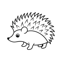 a little hedgehog with spiky quills