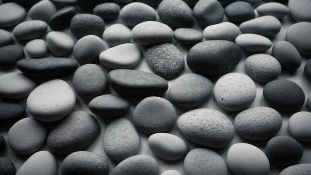 Classic retro backdrop of monochrome sea pebbles.