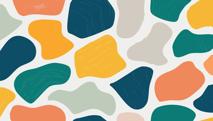 Modern Abstract Organic Shapes Pattern Organic Art