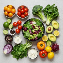 Vibrant and Healthy Salad Prep
