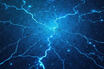 Distressed blue digital landscape with broken connections, abstract, connection