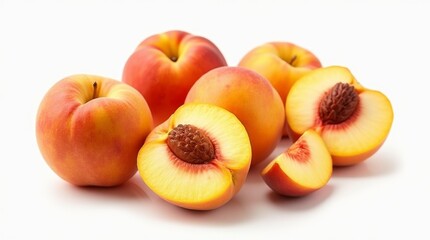 peaches AND plums for an advertising brochure.