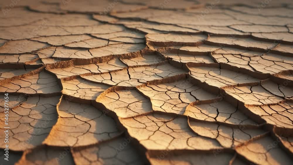 Poster takir and takyr soil types. landform characteristics, drying saline soil. cracked fissures forming a