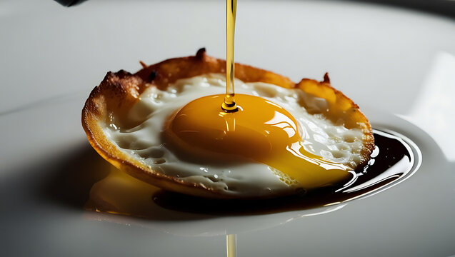 Huevo frito con aceite de oliva
