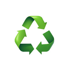 Obraz premium Green Recycling Symbol Eco-Friendly Vector Illustration