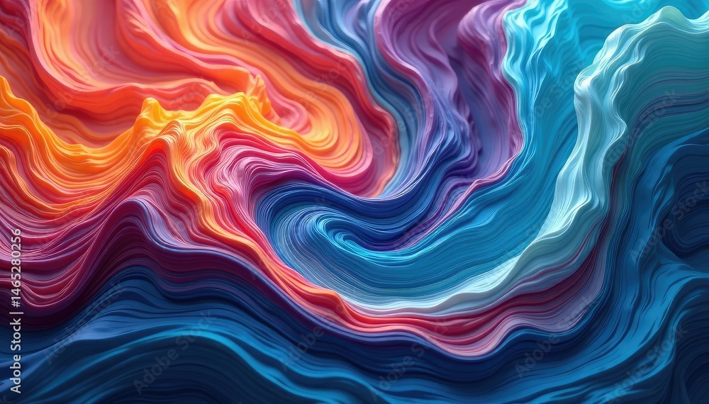 Sticker fluid organic shapes creating a swirling pattern, pattern, visual