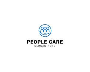 People care Circular Link Initial Letter O for Family or Cultural Group Community design logo
