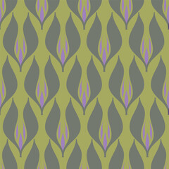 Elegant trendy vector ditsy floral seamless pattern design of beautiful abstract flowers and leaves. Foliage repeat texture background. Suitable for wallpaper, surface printing and textile