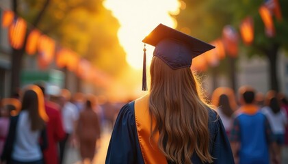 Happy graduation! New grad celebrates in festive clothing , congratulations, diploma, achievement celebration