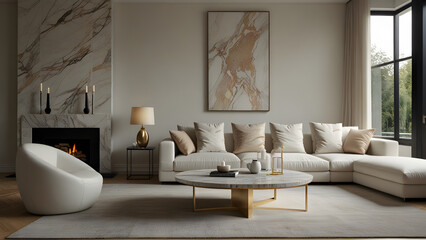 modern living room with sofa