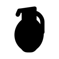 Illustration of a black grenade, hand grenade, fragmentation grenade, explosive, military weapon, war