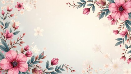 Obraz premium Soft pastel paisley floral print, delicate design, textile, soft, background