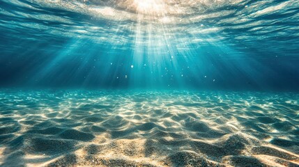 Tranquil underwater serenity sunlit depths and bubbling mystery