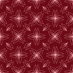 Elegant trendy vector ditsy floral seamless pattern design of beautiful abstract flowers and leaves. Foliage repeat texture background. Suitable for wallpaper, surface printing and textile