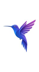 Obraz premium Sapphire Hummingbird's Flight AI Generated