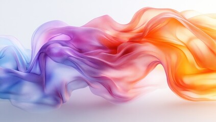 Obraz premium Colorful fabric waves, abstract background, design element