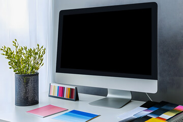 a computer mockup photo