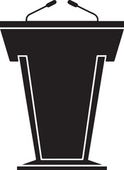 Podium Silhouette Vector | Classic Black Vector Art for Event Illustration Use