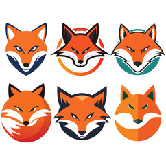 Moon and Fox Themed Logo Collection with Stylish Designs