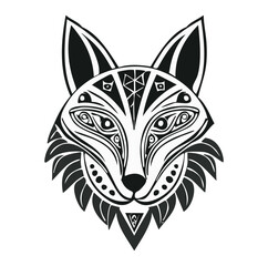 tribal wolf tattoo