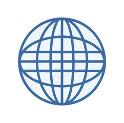 blue globe icon