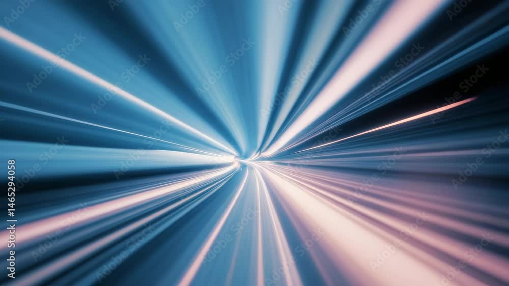 Poster futuristic digital network with high-speed motion blur on a technology screen