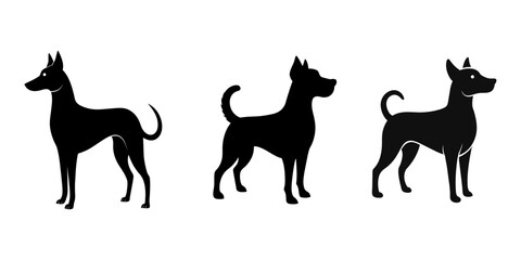 Dog Silhouette Vector Illustration
