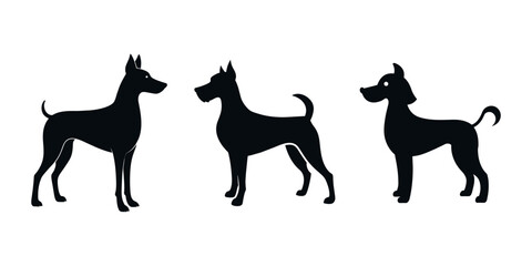 Dog Silhouette Vector Illustration