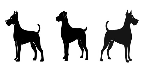 Dog Silhouette Vector Illustration