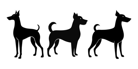 Dog Silhouette Vector Illustration