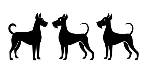 Dog Silhouette Vector Illustration
