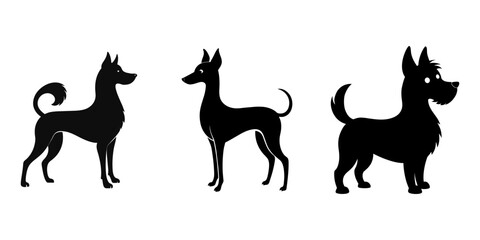 Dog Silhouette Vector Illustration