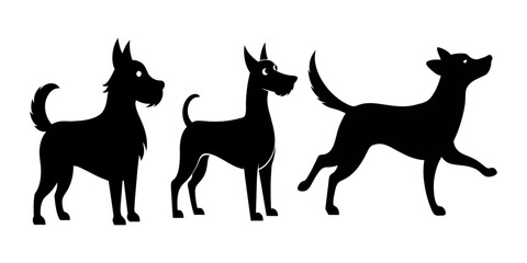 Dog Silhouette Vector Illustration
