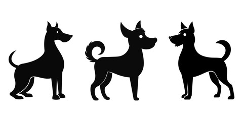 Dog Silhouette Vector Illustration