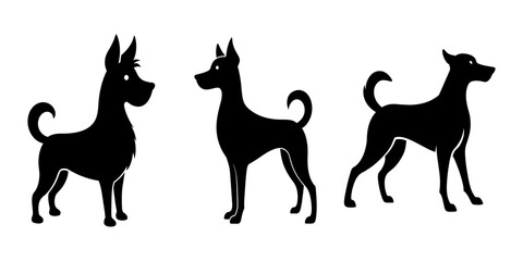 Dog Silhouette Vector Illustration