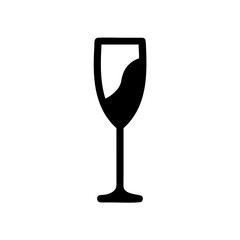 Elegant wine glass vector illustration for drinkware design, barware graphics, and beverage promotions design.